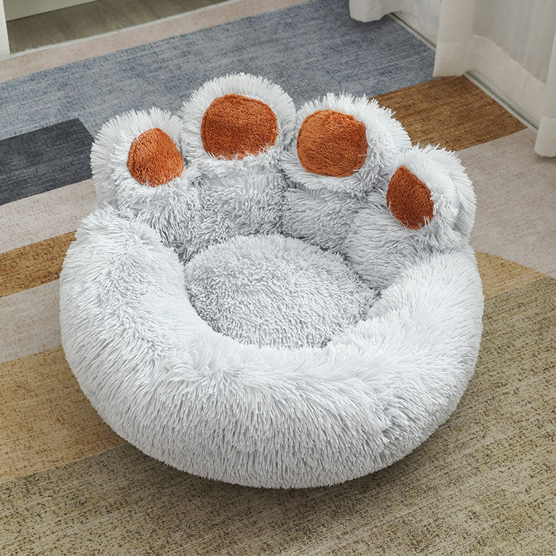 Hand-Shaped Plush Warm Pet Bed